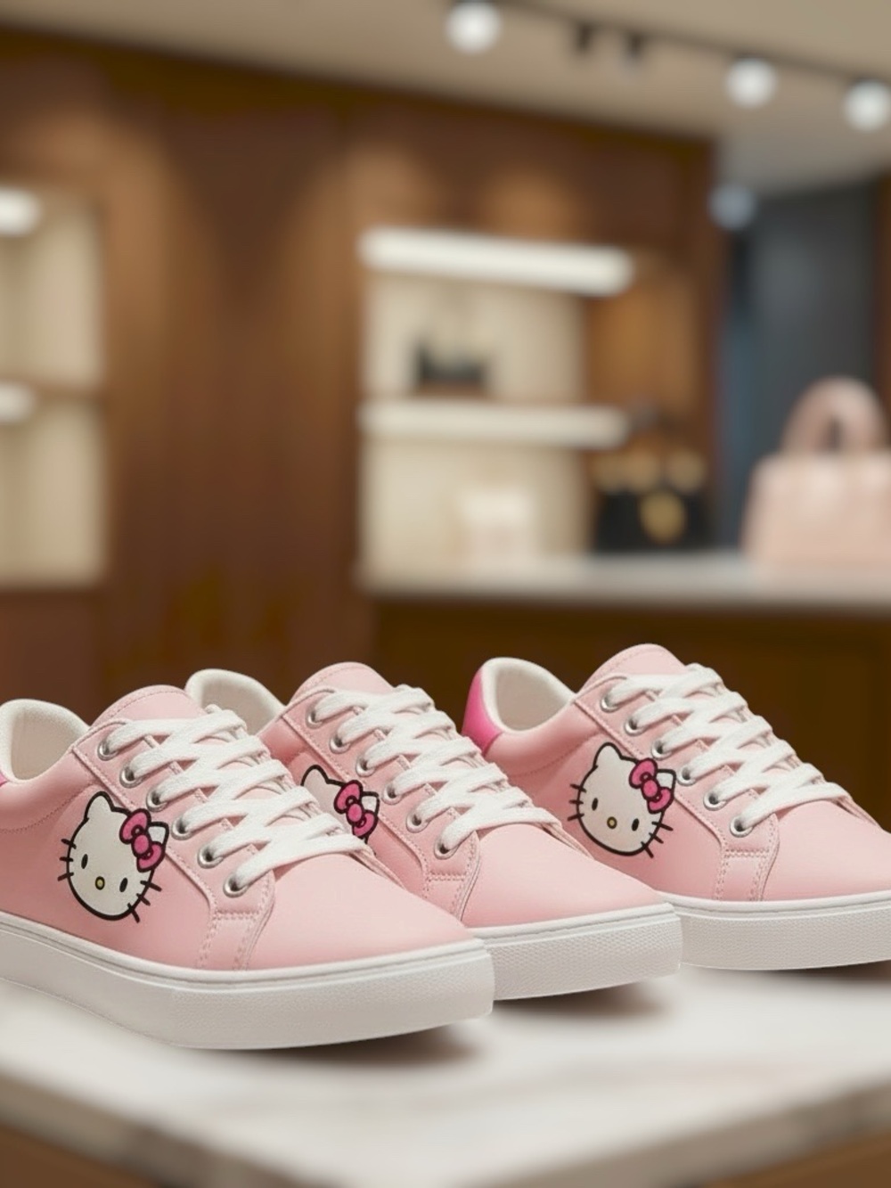 Hello Kitty Ladies Pink Sneakers - Pink
